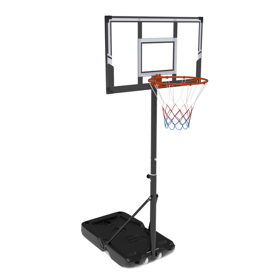 Bärbar – basketkorg Höj och sänkbart basketsystem från till med stöttålig bakplatta – 1 3 m – Svart