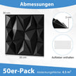 stycken – 3D väggpaneler diamant väggbeklädnad väggdekoration m² – 50 30 x 30 cm 4,5 – Svart