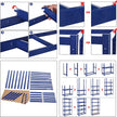 Opbergrekken – Set van 2 – 5 verstelbare planken – Blauw
