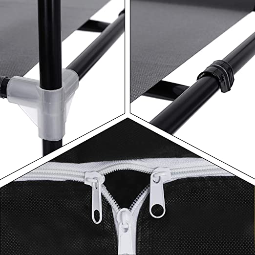 Vouwgarderobe – Ruimtebesparend en onderhoudsvriendelijk – Zwart