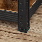 Opbergrekken – Set van 2 – 5 planken – Vintage bruin-zwart