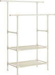 Kledingrek – 2 kledingstangen en 2 planken – Wit