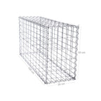 Schanskorf - Roestvrije steenkorf - Gabion - 100 x 50 x 30 cm - Zilver