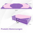 Fällbar – träningsmatta i konstläder med kardborreband och bärhandtag – 300 x 117 x 5 cm – Lila