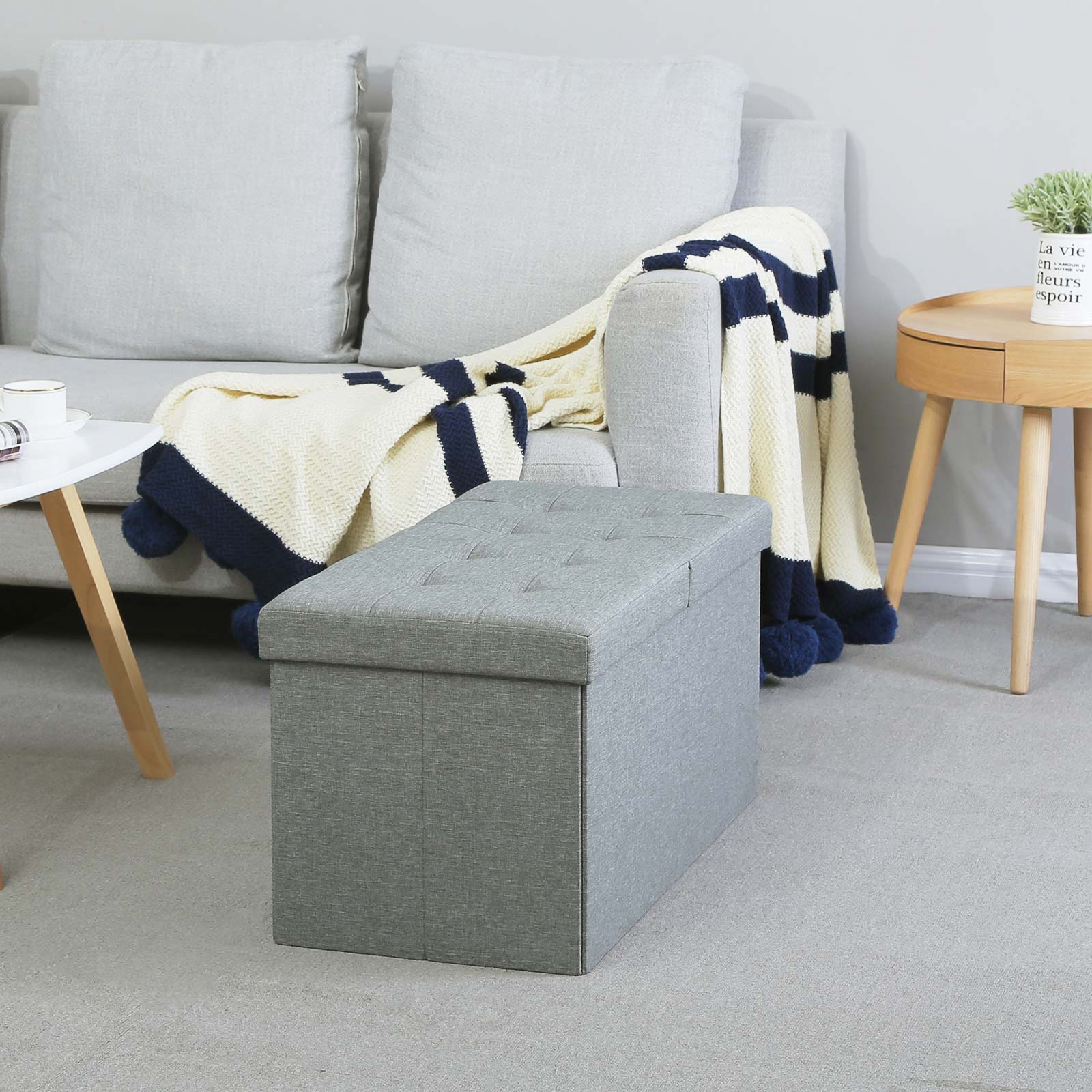 Zitkist – Opbergruimte en zitplaats – Lichtgrijs