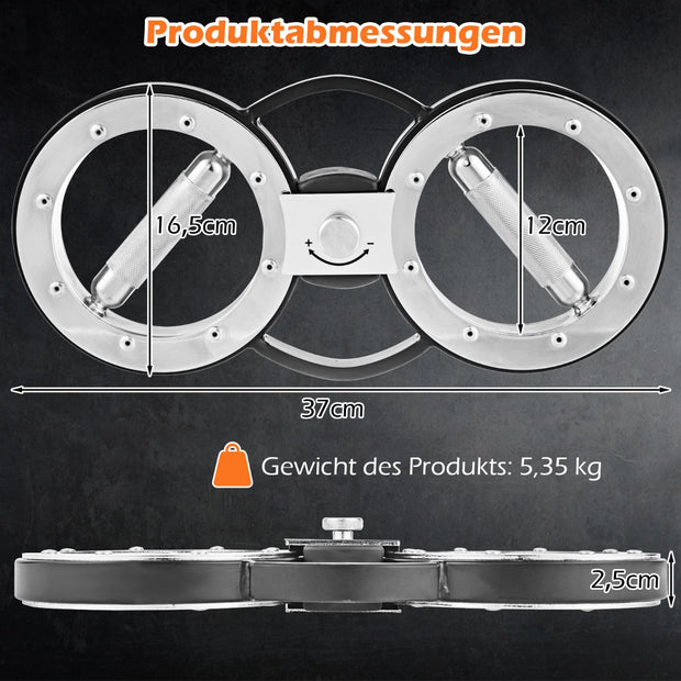 Tung – Burn maskin för armträning med justerbart motstånd och 360° rotation – 5,35 kg – Silver