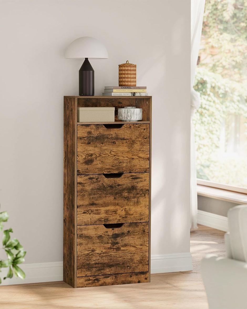 Schoenenkast – Ruimte voor 14-18 paar – Verstelbare schotten – Elegant design