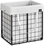 Wasmand - Met uitneembare waszak - Metalen frame - Grijs
