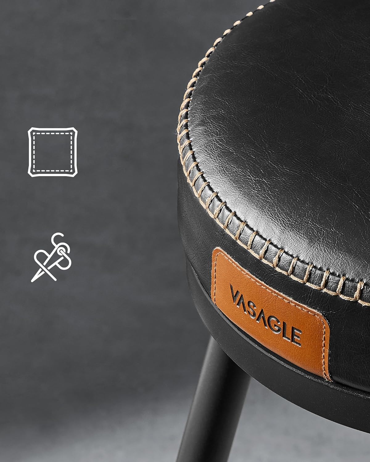 Barkrukken – Draaibaar en comfortabel – Set van 2 – Zwart