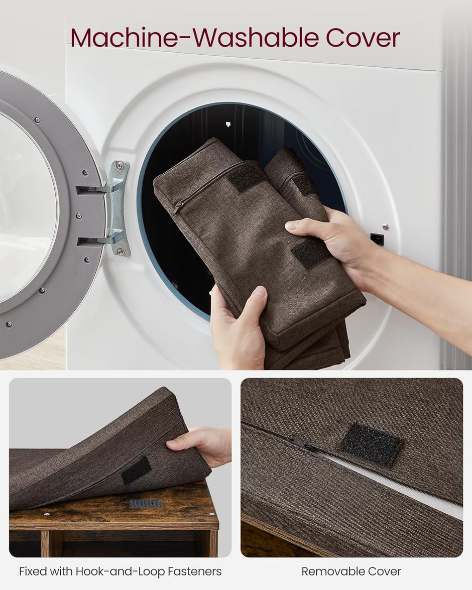 Schoenenbank 9 vakken – Verstelbare verdelers – Tot 136 kg – Met kussen