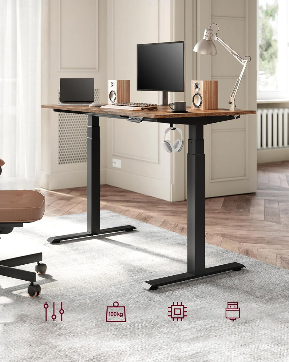 In hoogte verstelbaar bureau – Geheugenfunctie – Zwart