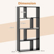 Bokhylla – med hyllplan Stativhylla fack Kubhylla – 4 8 60 x 20 x 120 cm – Svart
