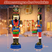 Jul – Nötknäckare Figur stor belyst juldekoration XXL – 185 cm – Färgglad