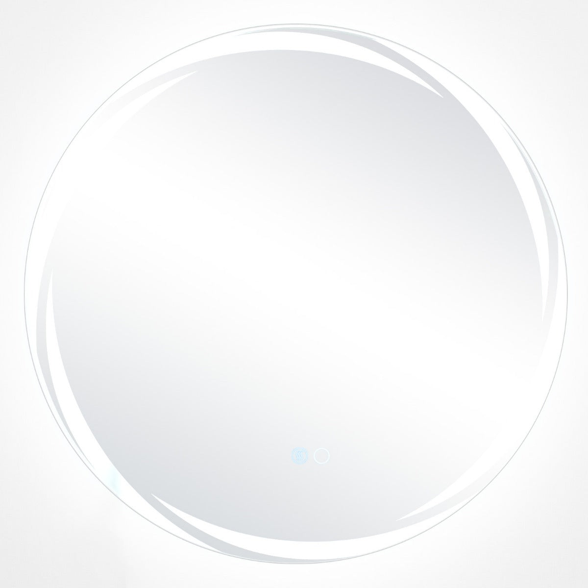 LED badrumsspegel – med belysning rund anti dim oval – 60 cm – Silver