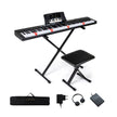 tangenter – E piano med justerbart ställ och pall sustainpedal Keyboard – 88 – Svart