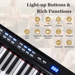 tangenter – E piano med justerbart ställ och pall sustainpedal Keyboard – 88 – Svart