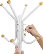 Kapstok – 12 Haken – Staal – Wit