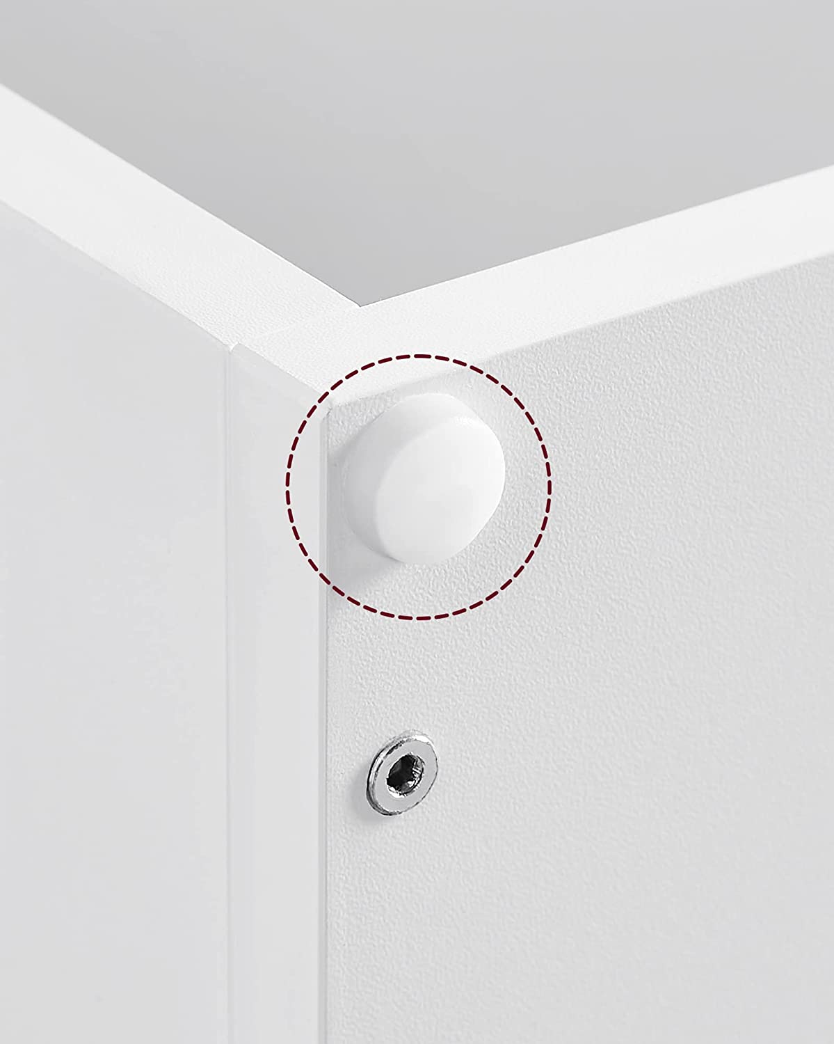 Nachtkastje – Modern ontwerp – 30 x 40 x 60 cm – Walnootbruin-wit – Spaanplaat