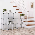 Rekkensysteem - 9 kubussen - Met deuren - Garderobe en schoenenrek - Wit