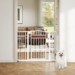Hundskyddsgaller – Dörrgaller utan borrning med liten Hundgaller – Vit