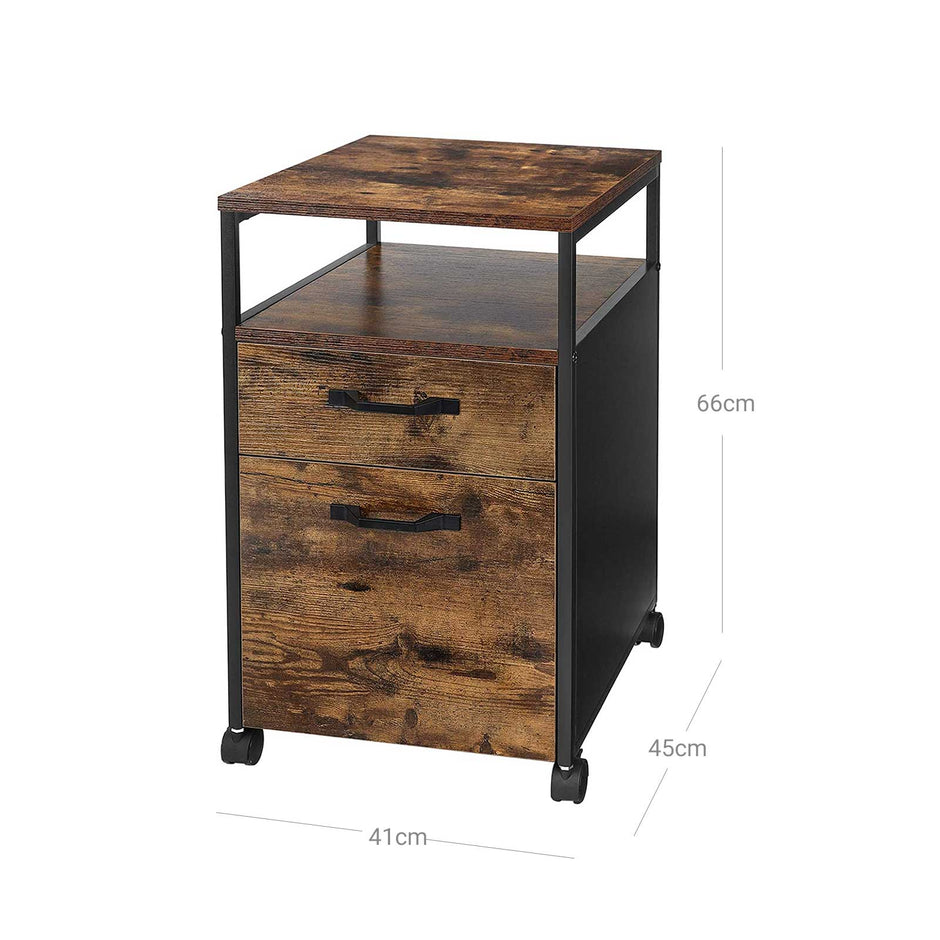 Archiefkast 44 x 42 x 66,5 cm – 5 lades – Met wielen – Tot 50 kg draagvermogen