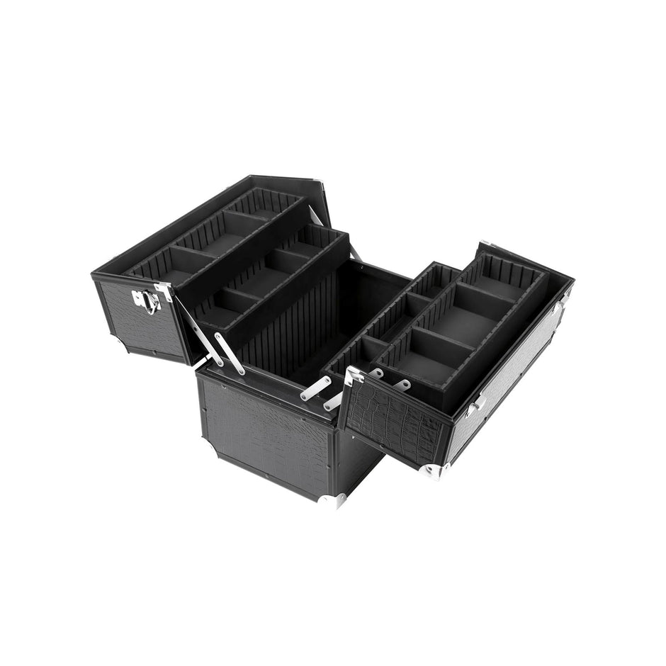 Cosmetisch etui – stijlvol croco design – zwart