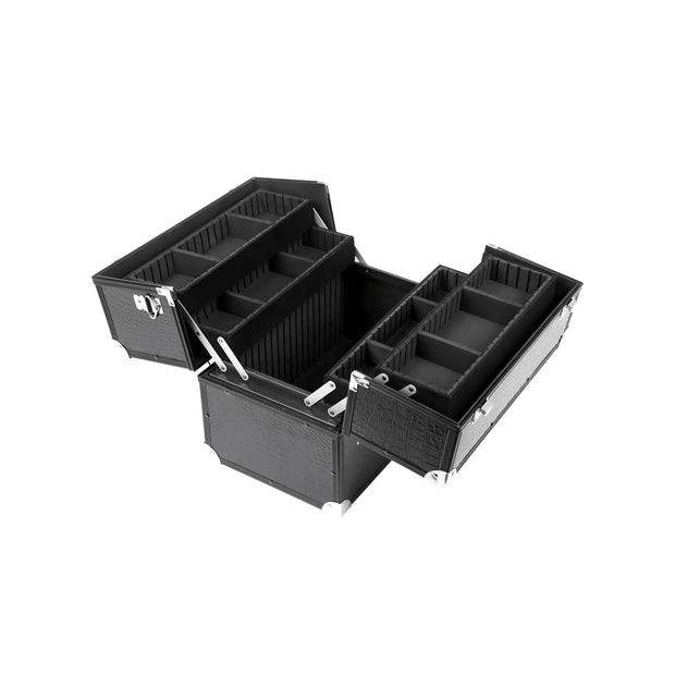 Cosmetisch etui – stijlvol croco design – zwart