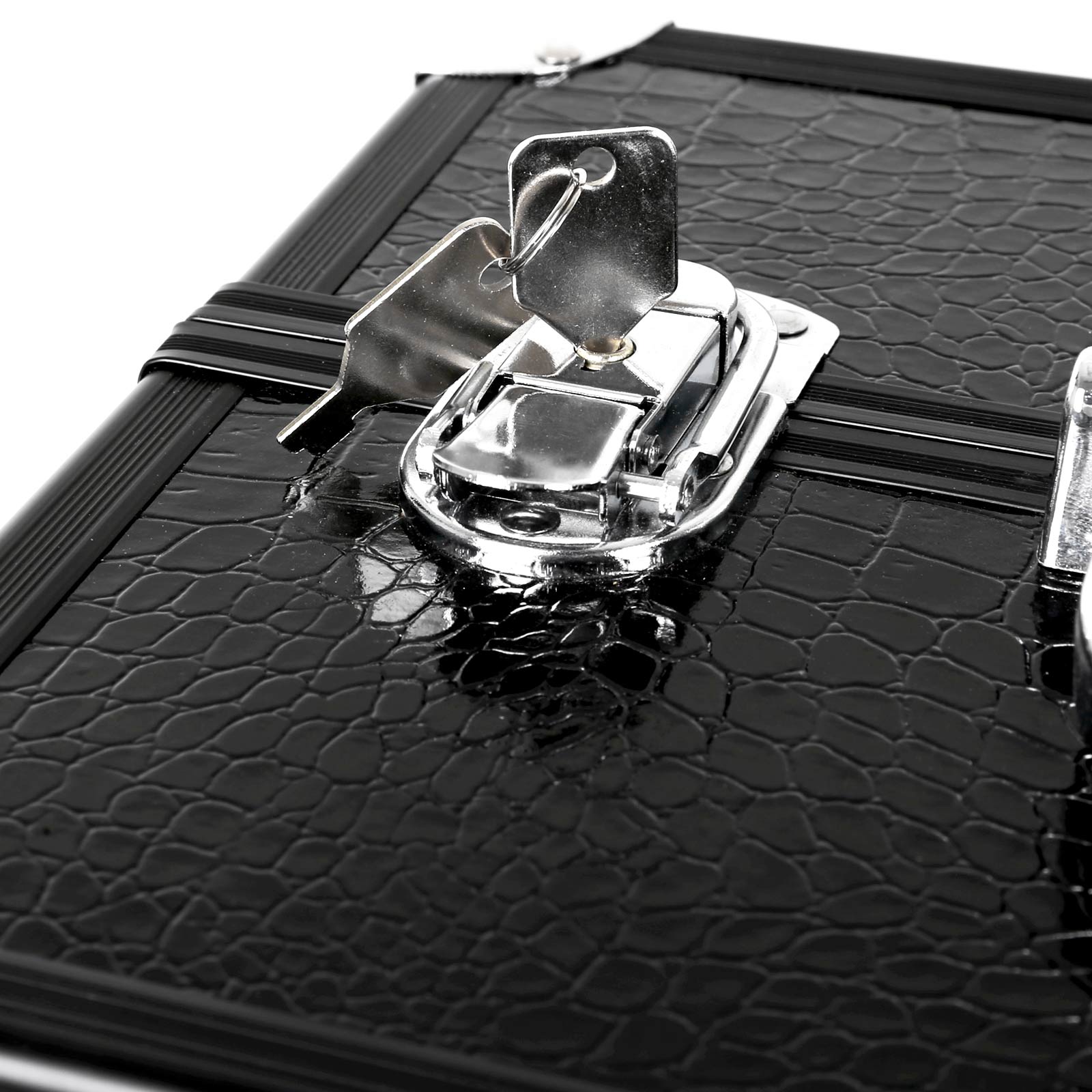 Cosmetisch etui – stijlvol croco design – zwart