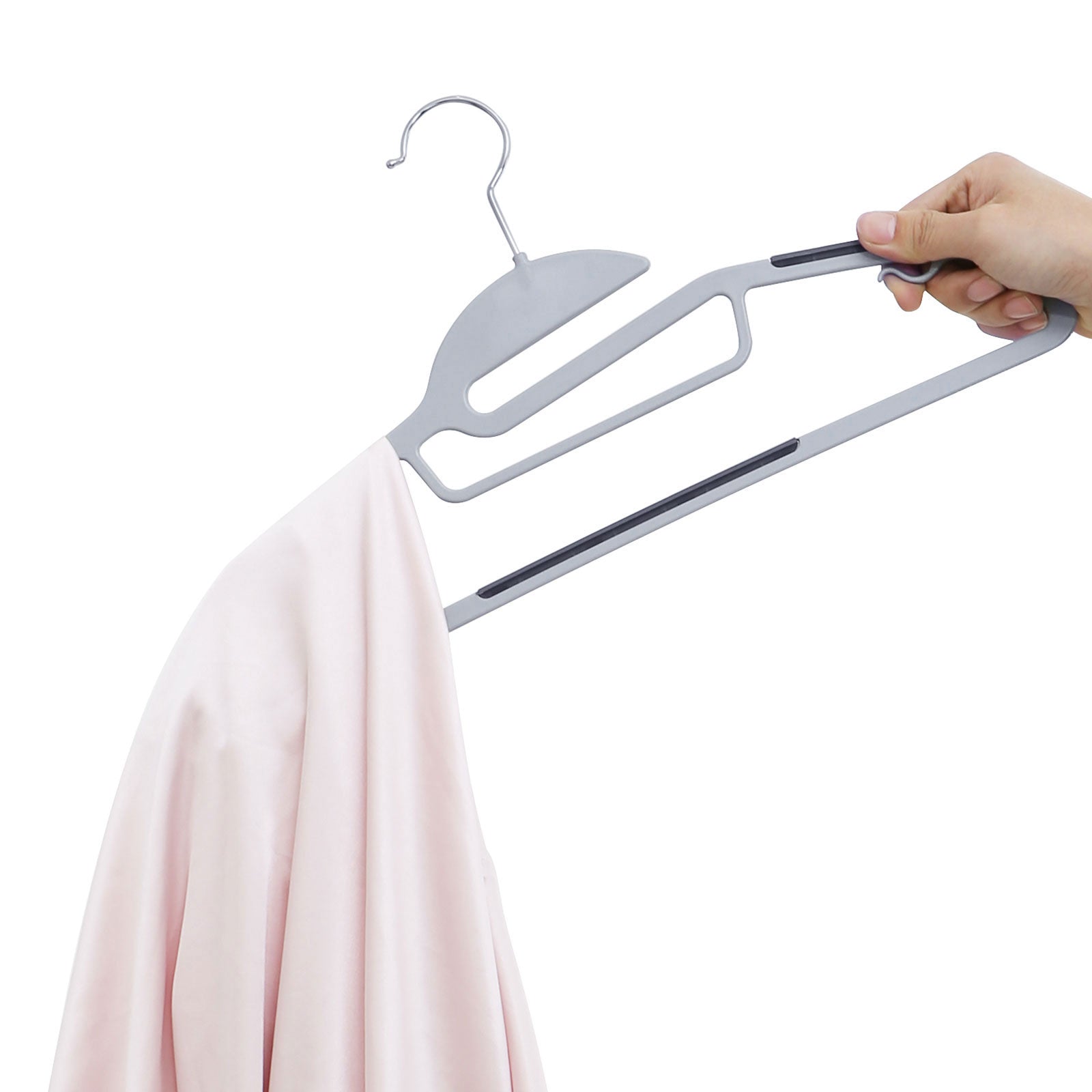 Kledinghangers - Anti-slip - Set van 50 - Grijs