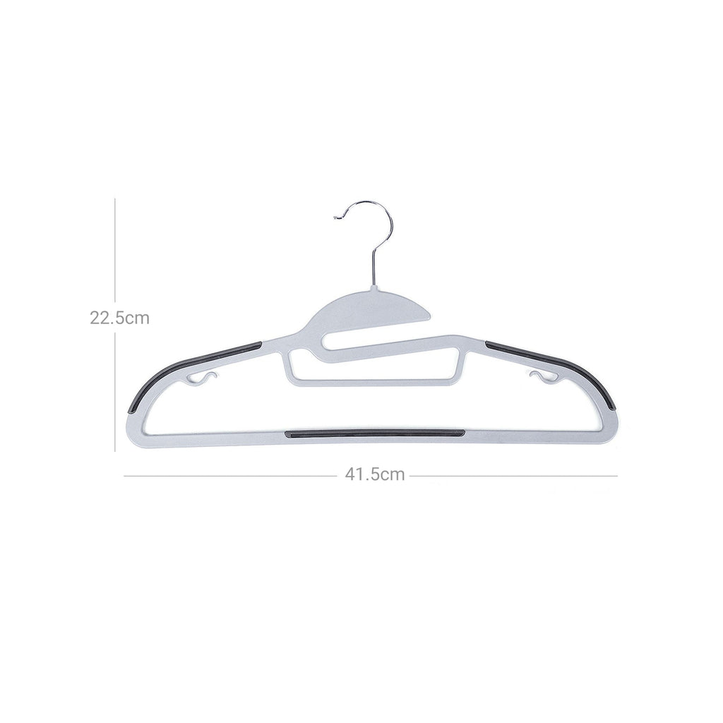 Kledinghangers - Anti-slip - Set van 50 - Grijs