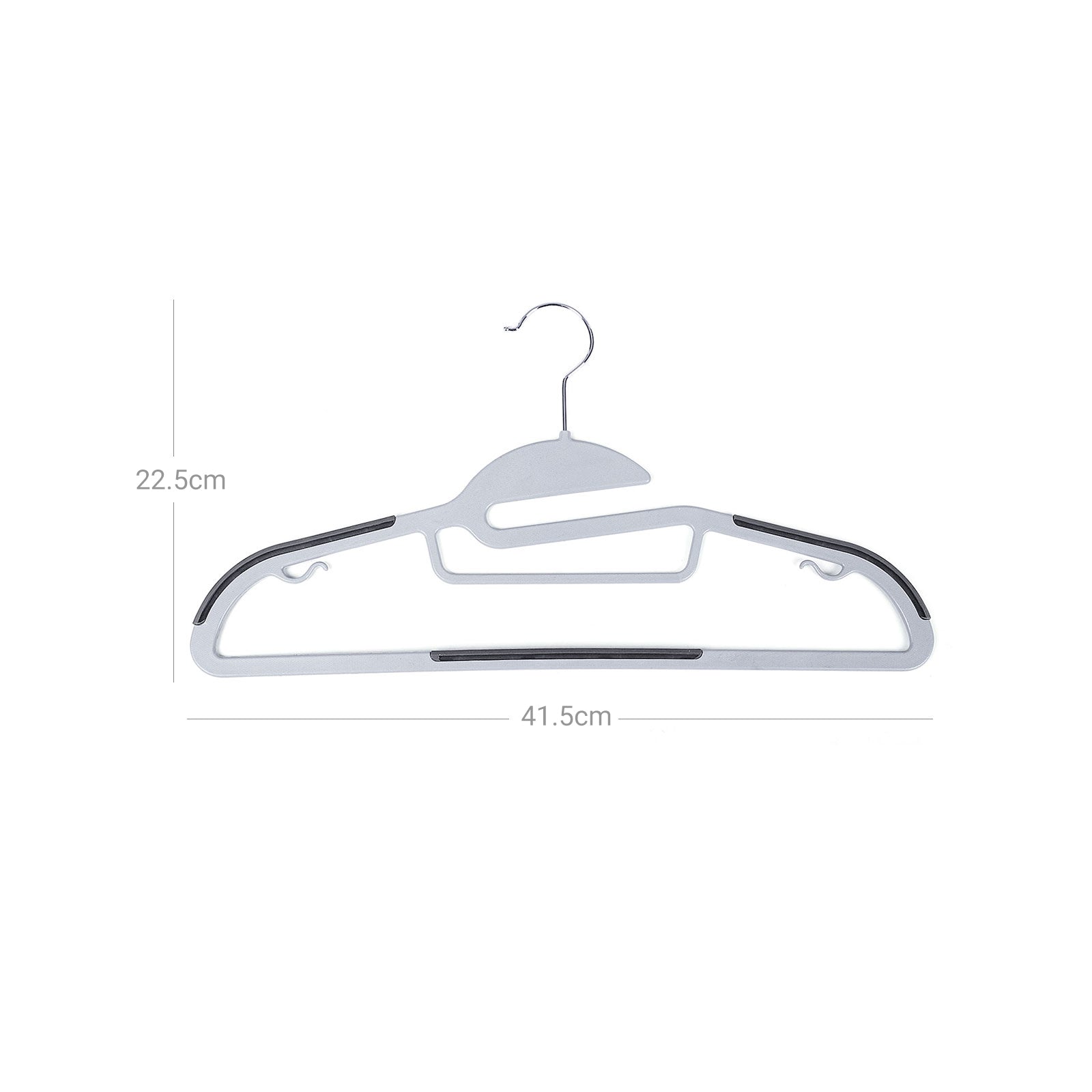 Kledinghangers - Anti-slip - Set van 50 - Grijs