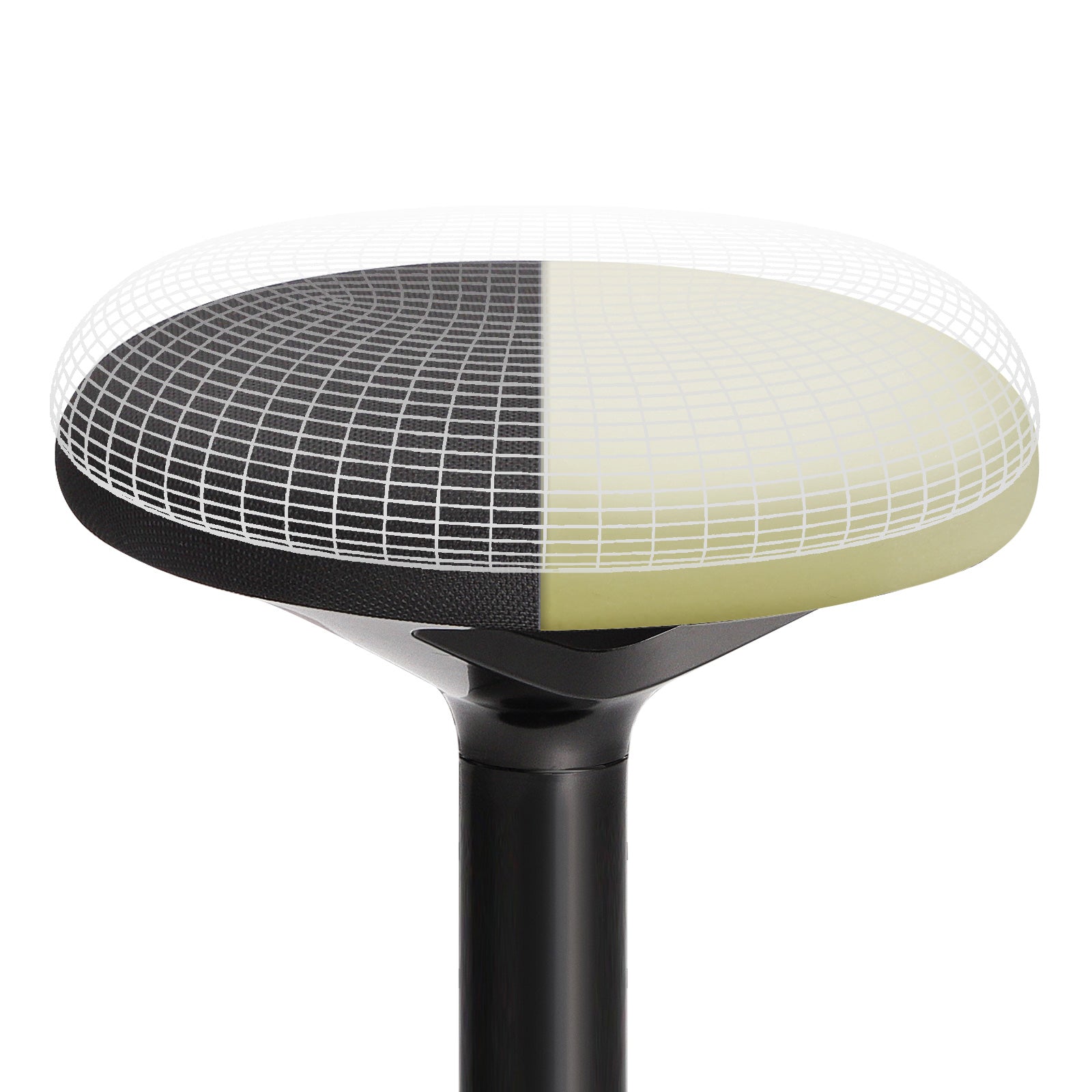 Werkkruk – 360° draaibaar – Zithoogte 50-65 cm – Zwart