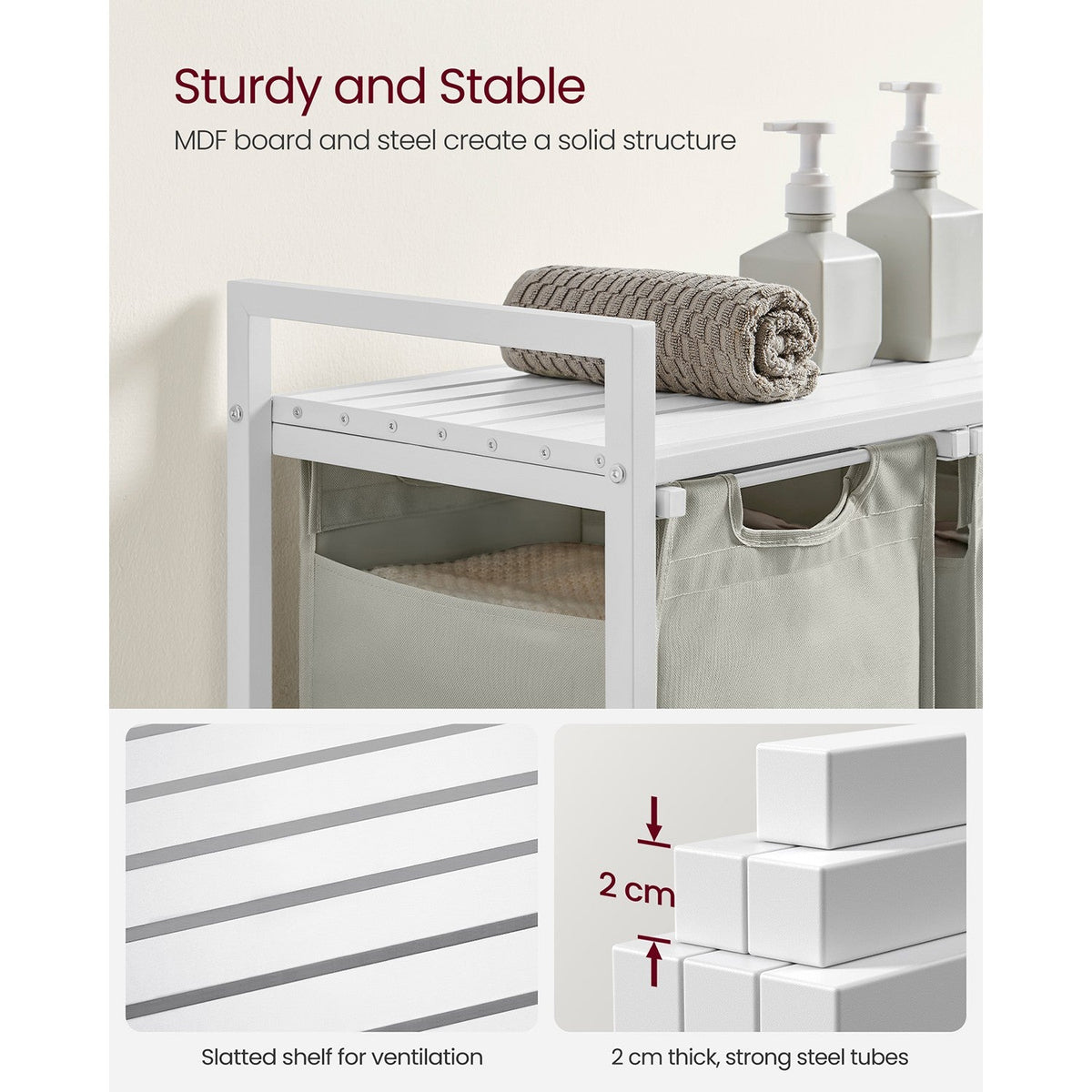 Laundry Basket - MDF and Steel