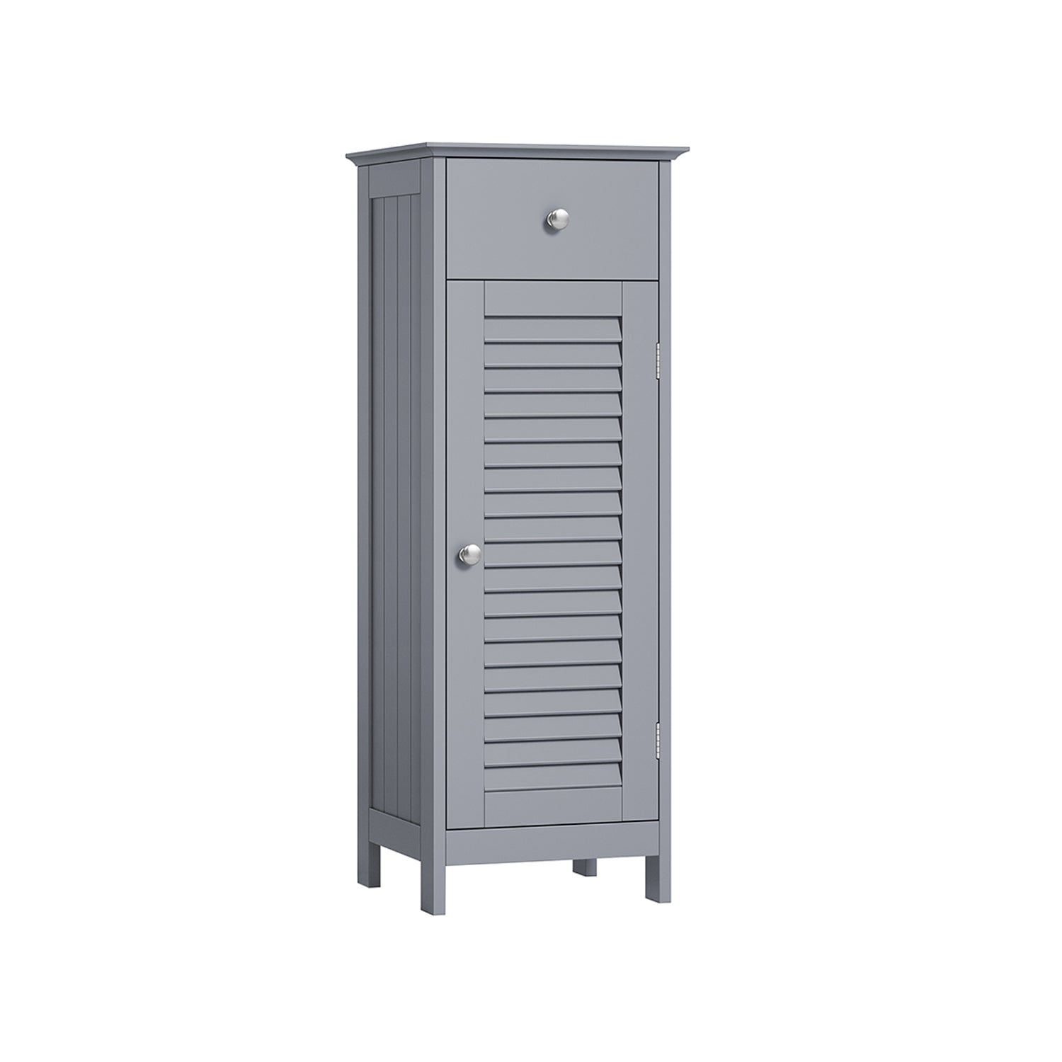 Badkamerkast – smal met louvredeur – wit