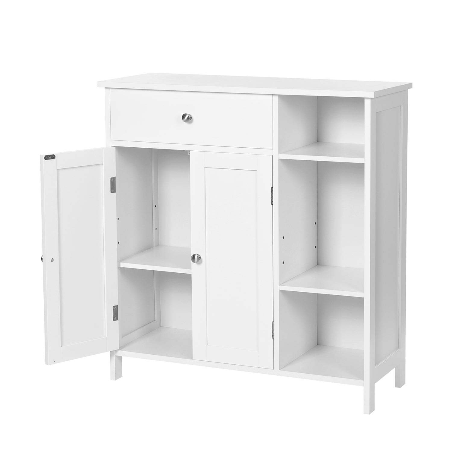 Badkamerkast – Met lade en 3 planken – Hout – Wit