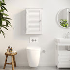 Badkamerkast - Wandkast met deur - 40 x 16 x 60 cm - Hout - Wit