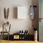 Badkamerkast - Wandkast met deur - 40 x 16 x 60 cm - Hout - Wit
