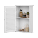 Badkamerkast - Wandkast met deur - 40 x 16 x 60 cm - Hout - Wit