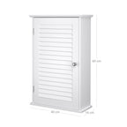 Badkamerkast - Wandkast met deur - 40 x 16 x 60 cm - Hout - Wit