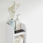 Badkamerkast - Smalle kast - Met deur en 2 planken - Wit