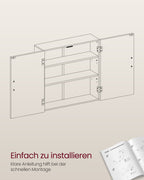 Badkamermeubel – wandmontage – met verstelbare planken