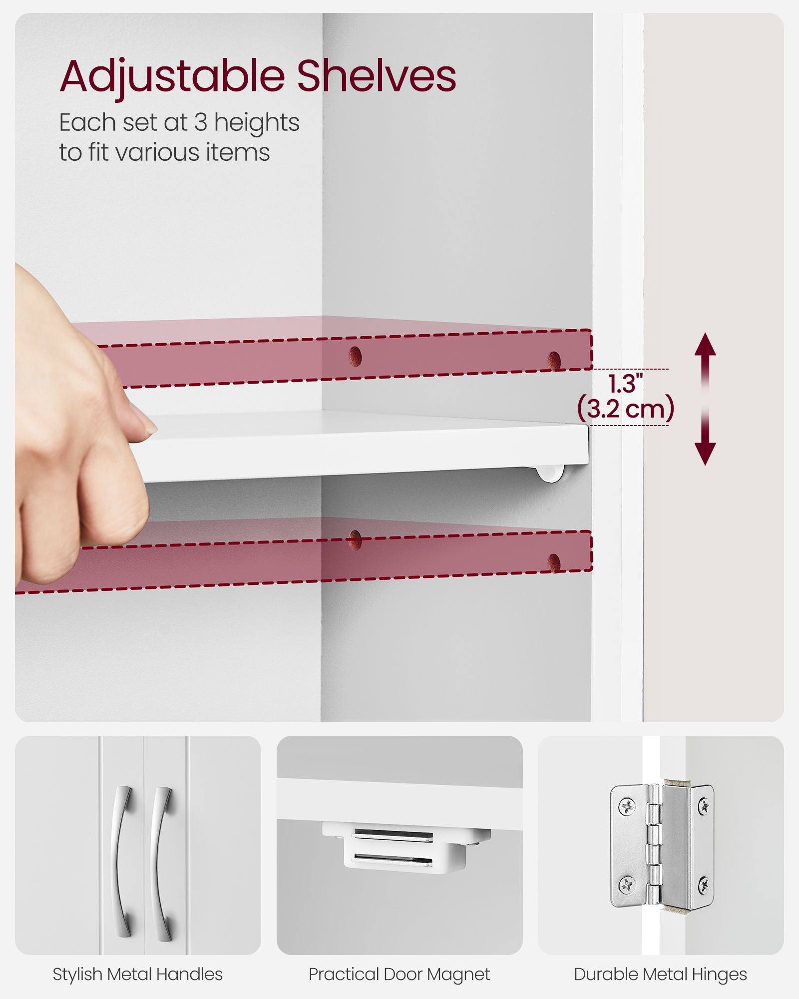 Badkamermeubel – met planken – 30 × 60 × 60 cm