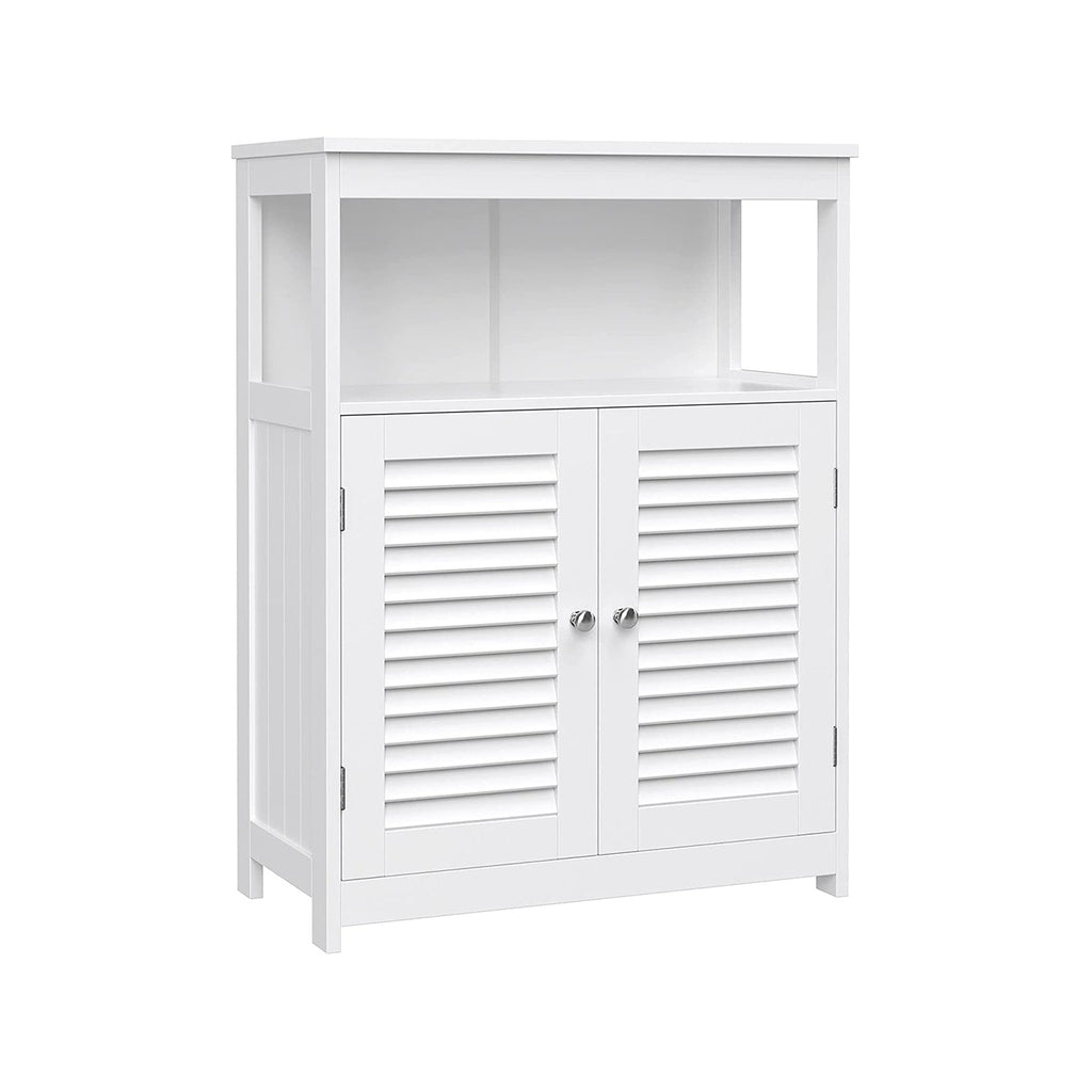 Badkamerkast – met open vak – verstelbare planken – wit