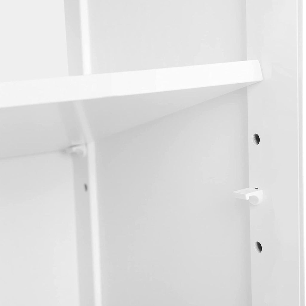 Badkamerkast – met open vak – verstelbare planken – wit