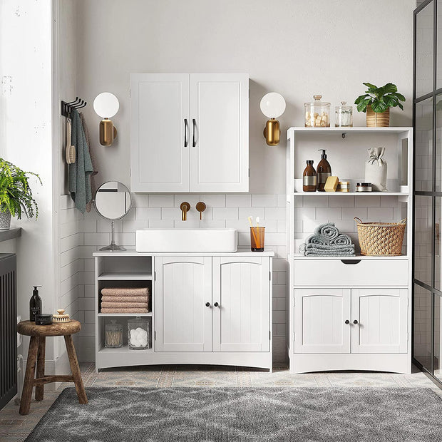 Wastafelmeubel – Extra lange onderkast – Wit