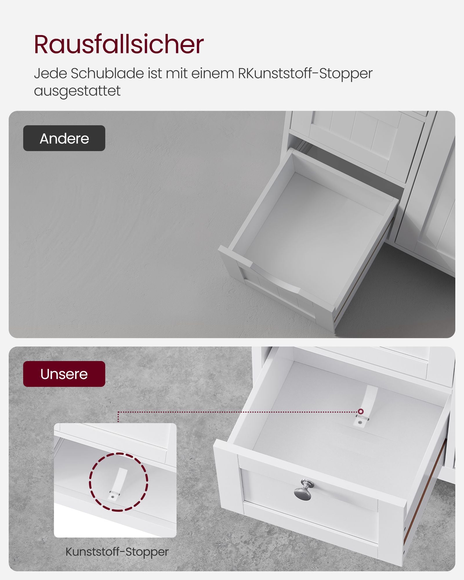 Badkamermeubel – 30 x 60 x 80 cm – met 3 lades