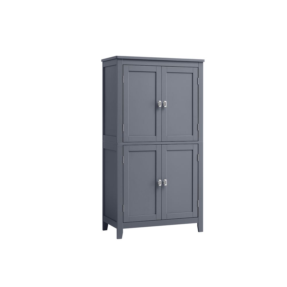 Badkamerkast – Verstelbare plank – 4 Deuren – Grijs