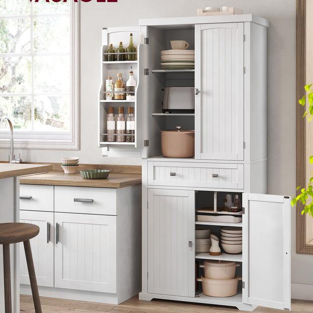 Keukenkast – met planken en lades – Wit