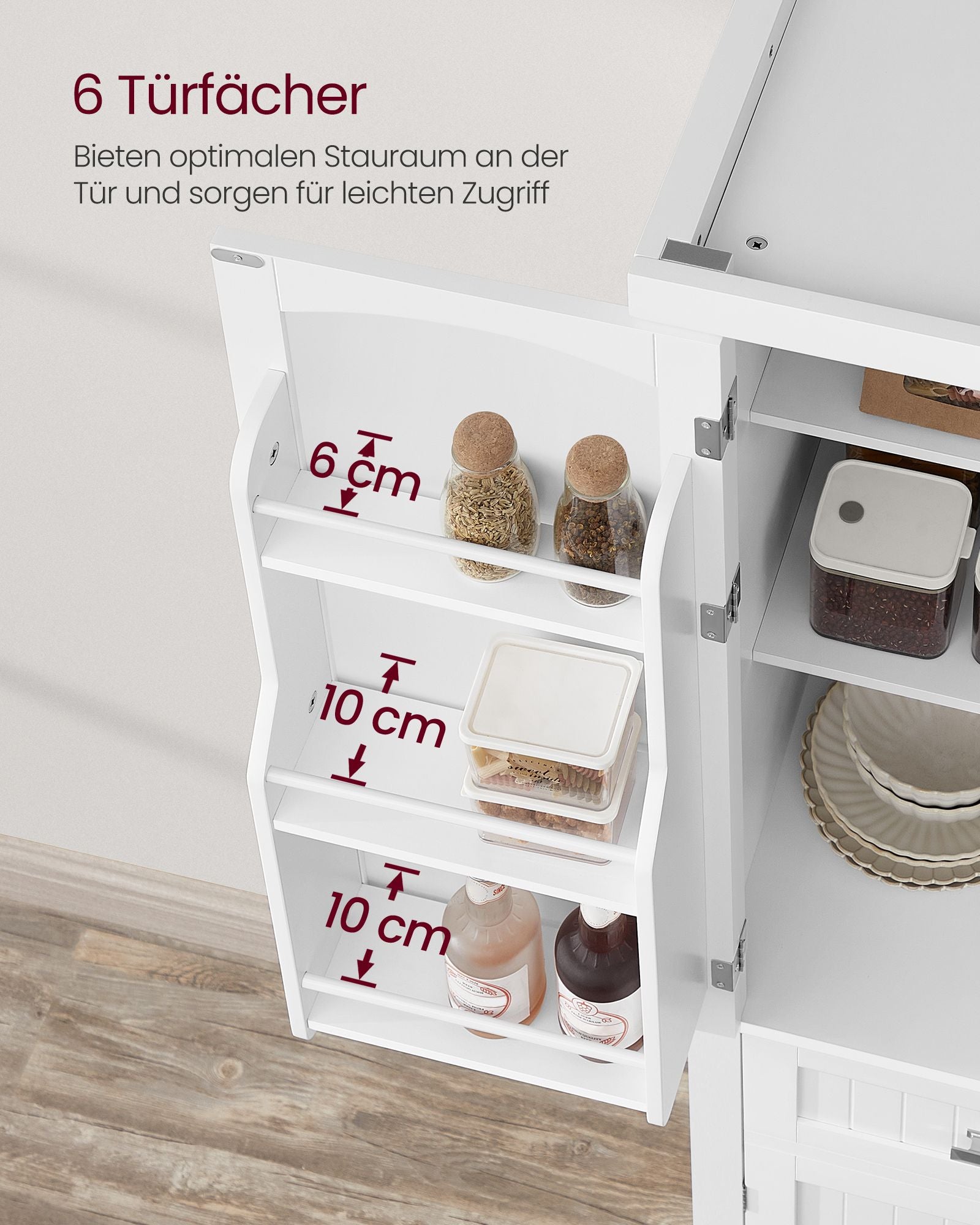 Keukenkast – met planken en lades – Wit