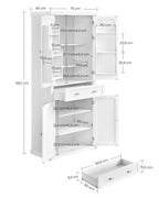 Keukenkast – met planken en lades – Wit